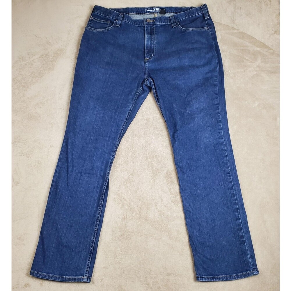 Carhartt Jeans Mens 40x32 Blue Rugged Flex Straight Fit Tapered Denim Pants